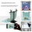 T-Shape Photography Background Stand with 2 Clamps Metal Backdrop Support Stand - 68 X 83cm - 3