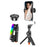 Q34 AI Anti-Shake Selfie Stick Gimbal Stabilizer RGB Beauty Light 71cm Extendable Phone Stand for Live Streaming - Black - 1