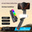 Q34 AI Anti-Shake Selfie Stick Gimbal Stabilizer RGB Beauty Light 71cm Extendable Phone Stand for Live Streaming - Black - 4