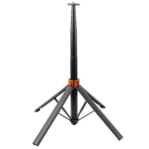 7 Sections Telescopic Tripod 1.5m Extendable Camera Stand Desktop Monopod for Live Streaming Photography - Black - 1