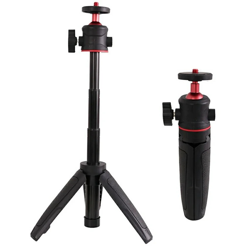 Y039 2 in 1 Telescopic Selfie Stick 360 Degree Rotating Panoramic Gimbal Mini Tripod for Camera Photography - Black - 1