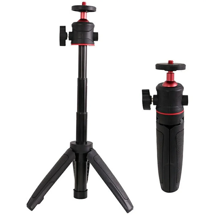 Y039 2 in 1 Telescopic Selfie Stick 360 Degree Rotating Panoramic Gimbal Mini Tripod for Camera Photography - Black - 1