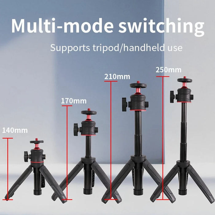 Y039 2 in 1 Telescopic Selfie Stick 360 Degree Rotating Panoramic Gimbal Mini Tripod for Camera Photography - Black - 4