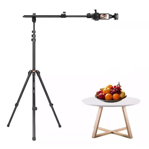 YUNTENG VCT-5288 Tripod 205cm Extended Overhead 360 Degree Adjustable Crossbar Shooting Tripod Stand for Phone Camera Vlog - 1