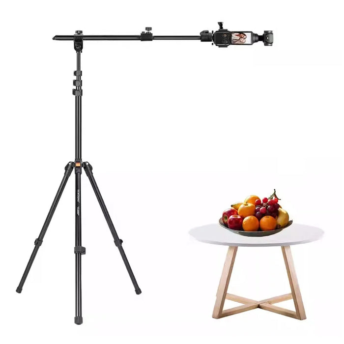 YUNTENG VCT-5288 Tripod 205cm Extended Overhead 360 Degree Adjustable Crossbar Shooting Tripod Stand for Phone Camera Vlog - 1