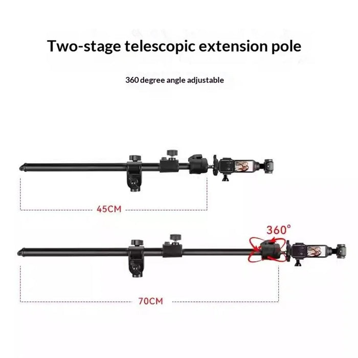 YUNTENG VCT-5288 Tripod 205cm Extended Overhead 360 Degree Adjustable Crossbar Shooting Tripod Stand for Phone Camera Vlog - 7