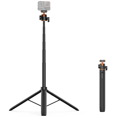VRIG AC-104 1.4m Telescopic Selfie Stick for Insta360 X5/Ace Pro 2/Ace Pro Magnetic Quick Release Ball Head Tripod - A0324-AC/104 - 1