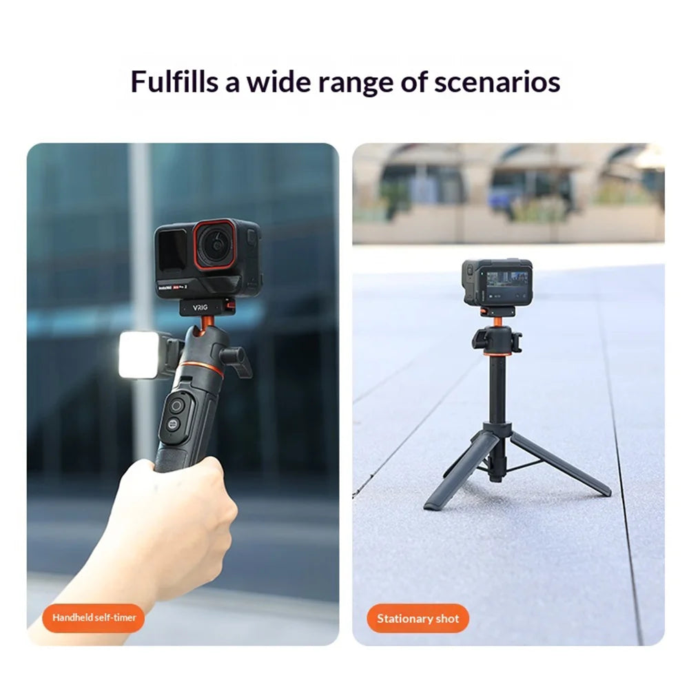 VRIG AC-50 Selfie Stick for Insta360 X5/Ace Pro 2/Ace Pro Magnetic Quick Release Tripod with Bluetooth-compatible Remote (without Fill Light) - A0214-AC-50 - 7