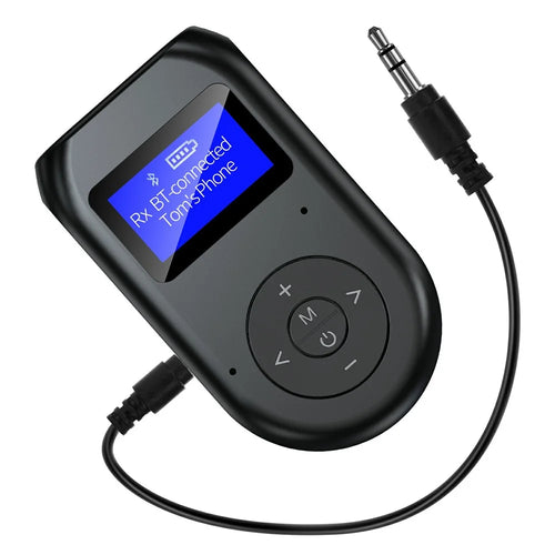 BT11 LCD Display Bluetooth-compatible 5.0 Audio Transmitter Receiver Wireless Adapter for Car PC TV Headphones - 1