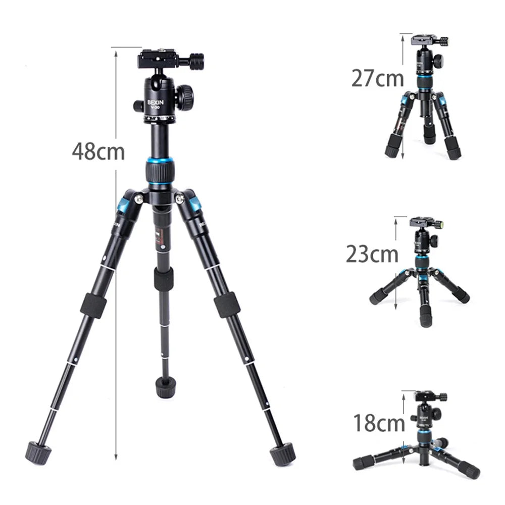 BEXIN MS08S Professional Tabletop Aluminum Alloy Photography Tripod for Phone Camera - 3
