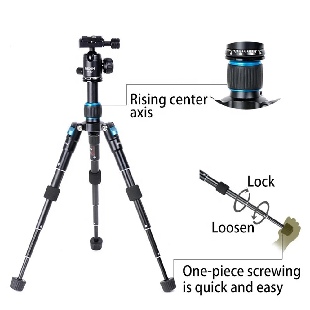 BEXIN MS08S Professional Tabletop Aluminum Alloy Photography Tripod for Phone Camera - 4