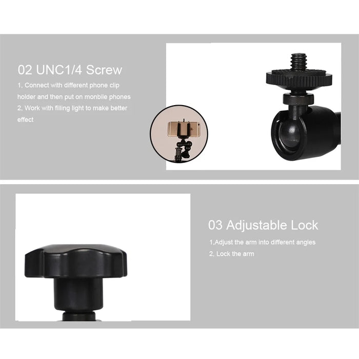 11inch Articulating Magic Arm Super Clamp for DSLR Camera Flash LCD Monitor LED Video Light - 3