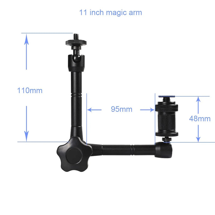 11inch Articulating Magic Arm Super Clamp for DSLR Camera Flash LCD Monitor LED Video Light - 4
