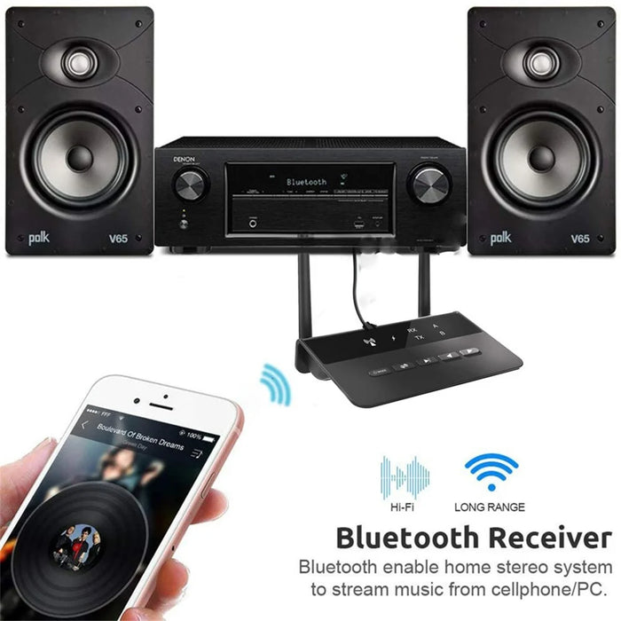 WB2 Wireless Receiver Transmitter 2 in 1 Bluetooth-compatible 5.0 Adapter with Dual Antenna for TV Speaker Phone Tablet PC - 3