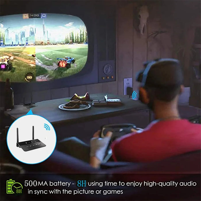 WB2 Wireless Receiver Transmitter 2 in 1 Bluetooth-compatible 5.0 Adapter with Dual Antenna for TV Speaker Phone Tablet PC - 6