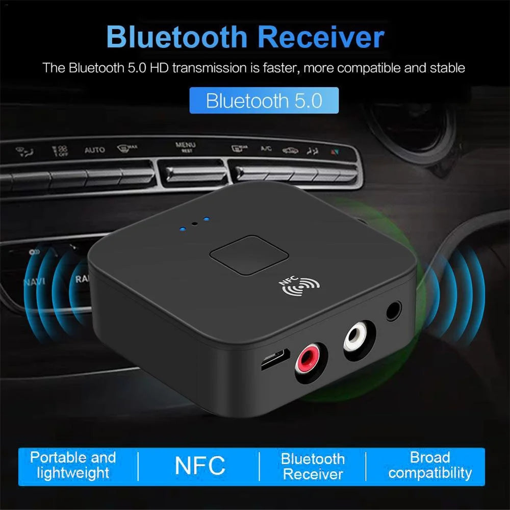WB11 NFC Wireless Audio Receiver 3.5mm AUX 2RCA HIFI Stereo Audio Bluetooth-compatible 5.0 Adapter - 2