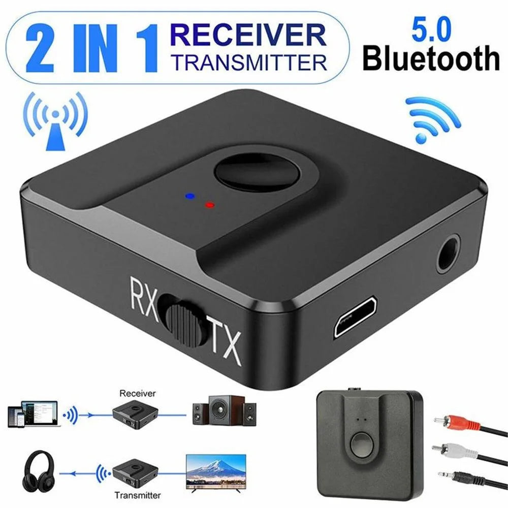 BT102 2 in 1 Bluetooth-compatible 5.0 Transmitter Receiver Wireless Audio Adapter Dongle for PC TV Speaker - 2
