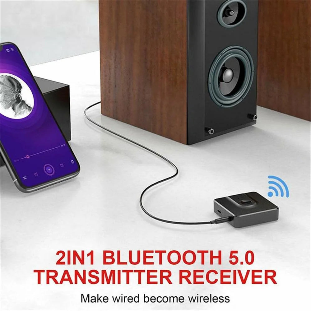 BT102 2 in 1 Bluetooth-compatible 5.0 Transmitter Receiver Wireless Audio Adapter Dongle for PC TV Speaker - 4
