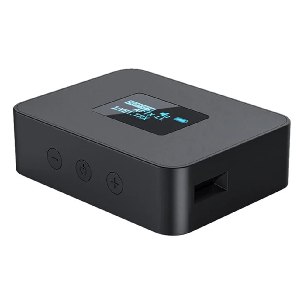 CSR LCD Display Non-destructive Optical Fiber Coaxial Bluetooth-compatible 5.0 Transmitter AptXLL HD Audio Adapter - 6