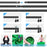 PULUZ PKT5205 Photo Studio 2x2.9m Photography Background Support Stand Backdrop Crossbar Bracket Kit with Red/Blue/Green Backdrops - 2