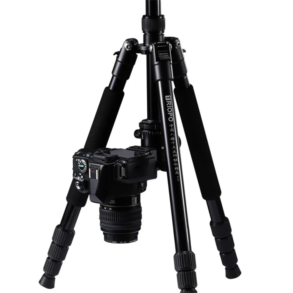 TRIOPO M2508+D-2A Portable Travel Adjustable Aluminium Camera Tripod Accessories Stand with Pan Tilt Head - 7