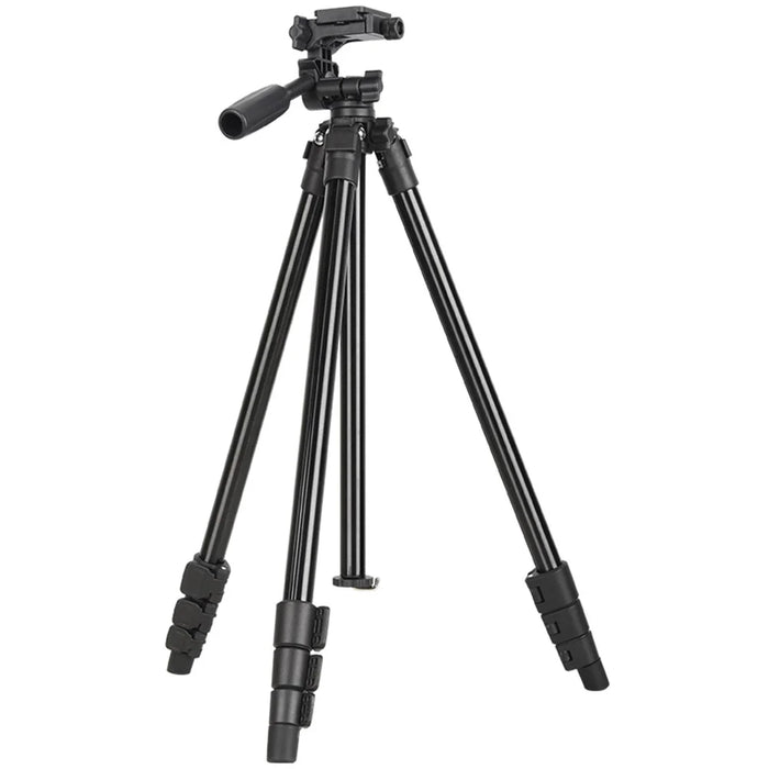Q162 4-Section Telescopic Tripod Stand with 360 Degrees Swivel Pan Head for DSLR SLR Camera Phone - 1