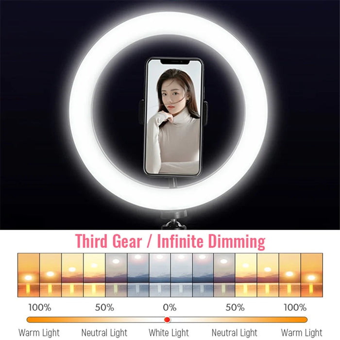 10inch USB Powered Ring Light with 160cm Telescopic Tripod Stand for Live Broadcast Video Shooting - 4
