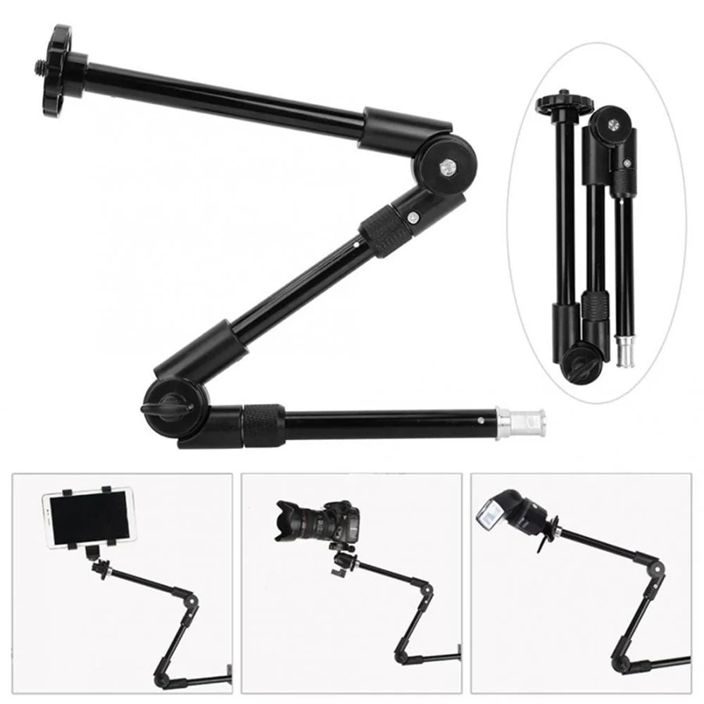 Adjustable Photography 3-Section Magic Arm Camera Holder Bracket with 1/4" 3/8" Screw Thread - 1