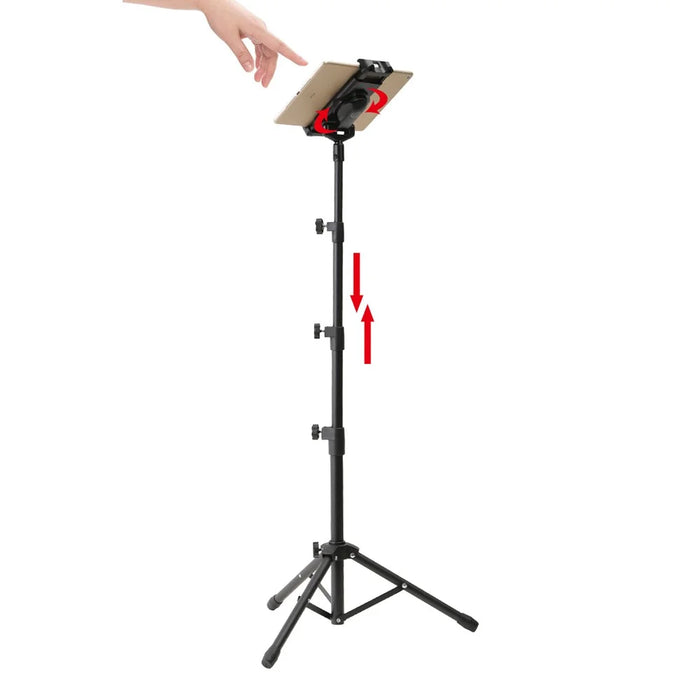 YX-LP018 Universal Mobile Phone Tablet Holder Floor Stand Metal 360° Rotating Retractable Tripod Bracket - 5