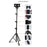YX-LP018 Universal Mobile Phone Tablet Holder Floor Stand Metal 360° Rotating Retractable Tripod Bracket - 7