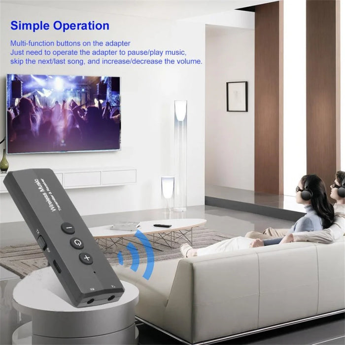 ZF-360A 3 in 1 Bluetooth-compatible 5.0 Receiver Transmitter Rechargeable Wireless AUX Audio Adapter - 6