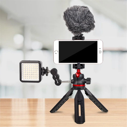 XILETU XBT1 Adjustable Height Mini Desktop Tripod with Folded Phone Holder - 2