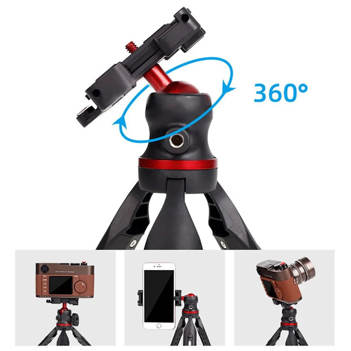 XILETU XBT1 Adjustable Height Mini Desktop Tripod with Folded Phone Holder - 3