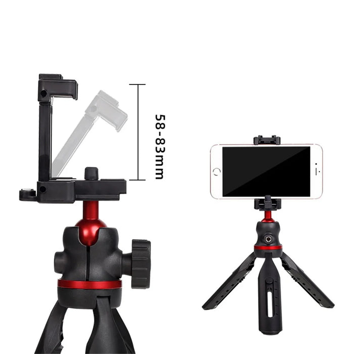 XILETU XBT1 Adjustable Height Mini Desktop Tripod with Folded Phone Holder - 4