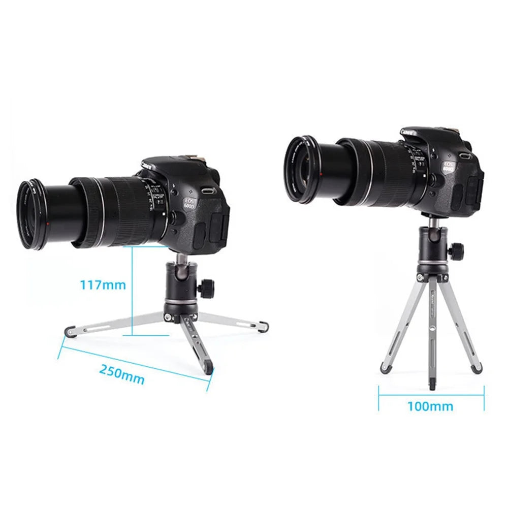 XILETU MT26+XT15 High Bearing Mini Tabletop Tripod with Ball Head for DSLR Camera Mirrorless Camera Smartphone - 6