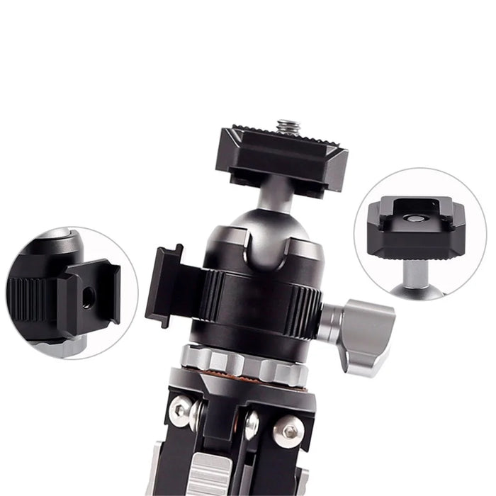 XILETU MC22+XT18 Mini Tripod with Double Cold Shoe for Phone Camera Speedlite - 3