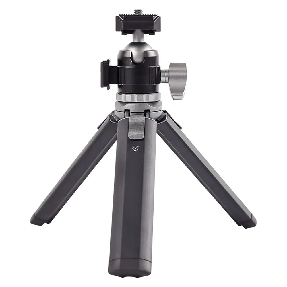 XILETU MC22+XTD20 Mini Tripod + 360 Degree Rotating Ball Head with Dual Hot Shoe Mount for DSLR Camera Microphone Fill Light - 1