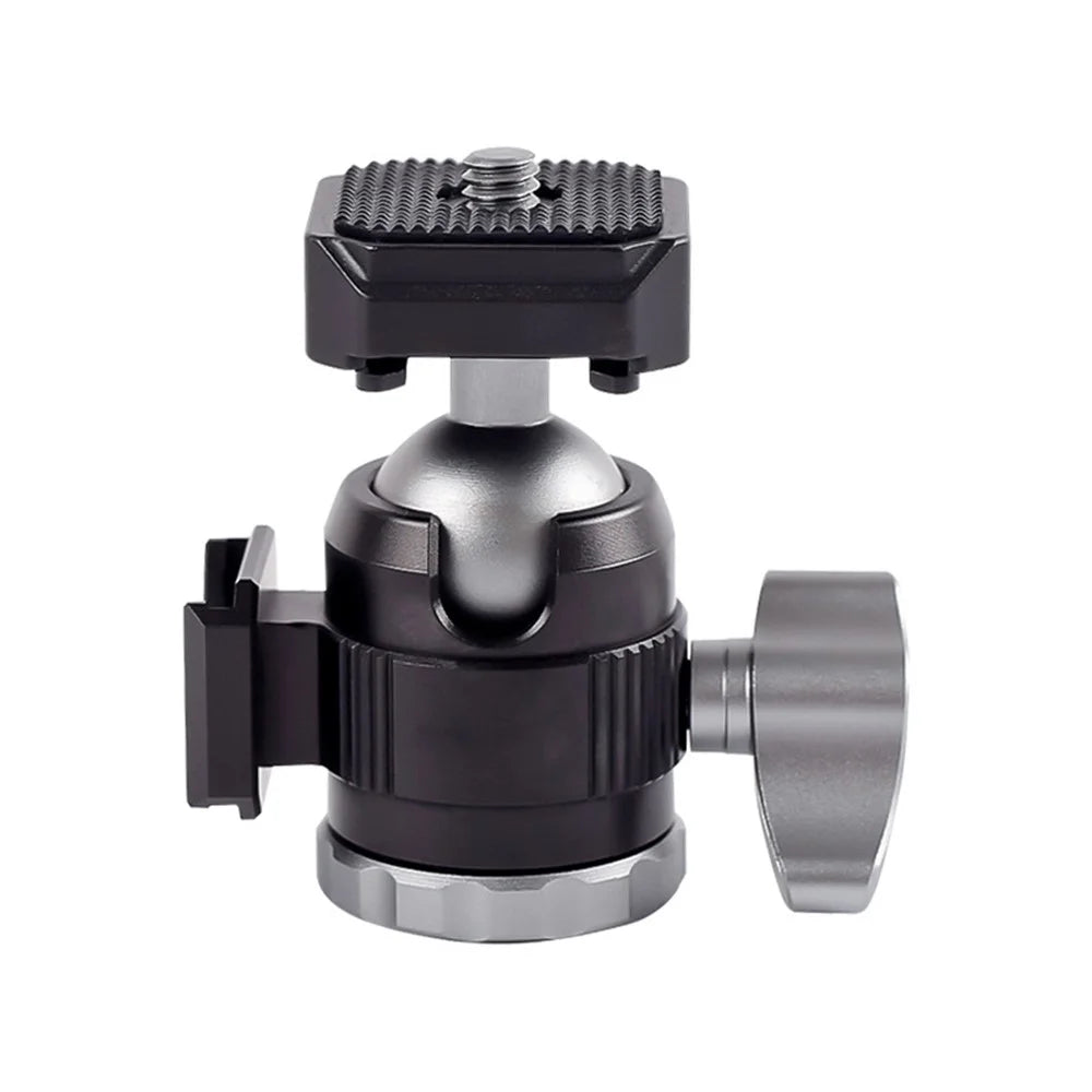 XILETU MC22+XTD20 Mini Tripod + 360 Degree Rotating Ball Head with Dual Hot Shoe Mount for DSLR Camera Microphone Fill Light - 5
