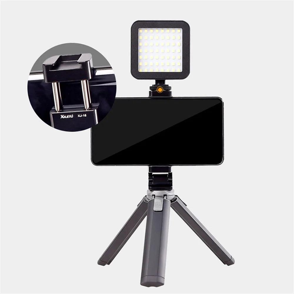 XILETU XJ18+XTD20 Two-Stage Desktop Tripod with 360 Degree Phone Holder for SLR Camera Mobile Phone - 3