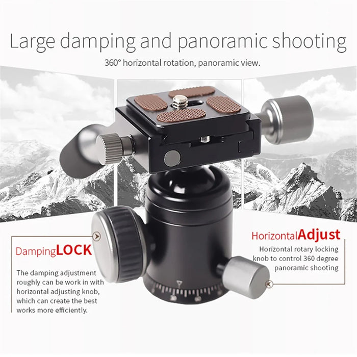 XILETU FM5C Desktop Tripod with Ball Head for Nikon Canon DSLR Mirrorless Camera Smartphone - 4