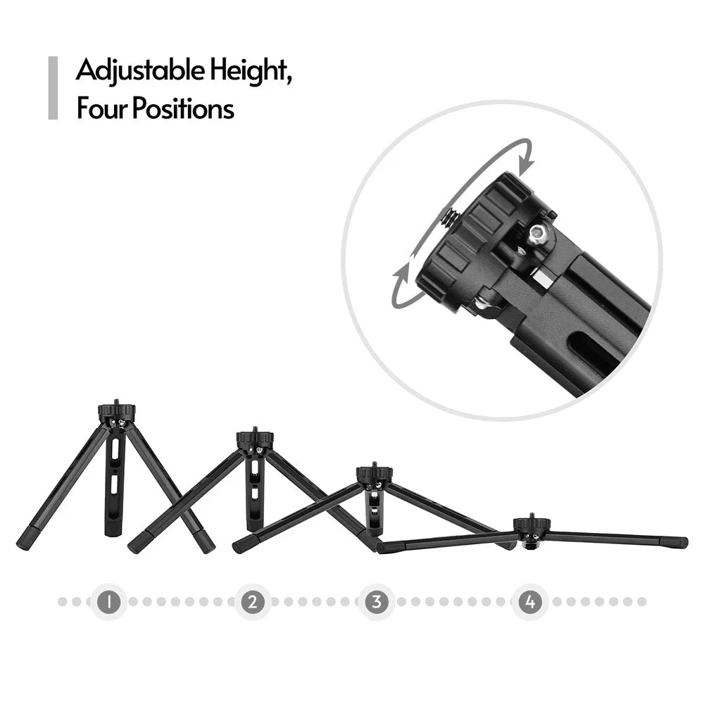 Aluminum Alloy Mini Tripod with 1/4 Thread Hole and 2 Expansion Slots for Camera Smartphone Holder Fill Light Stabilizer - 5