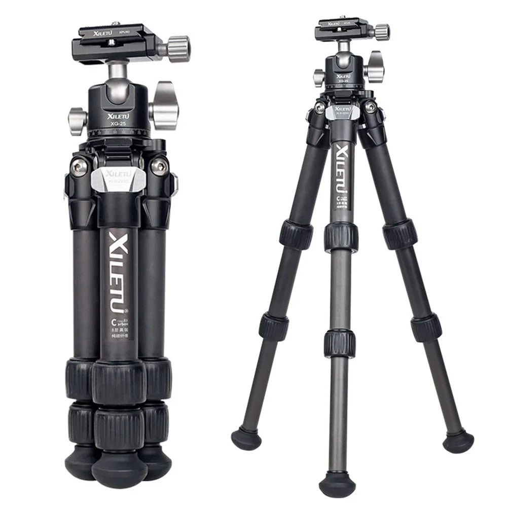 XILETU XLS223C+XG25 Portable Retractable Tripod Holder Stand for DSLR Mirrorless Camera - 1