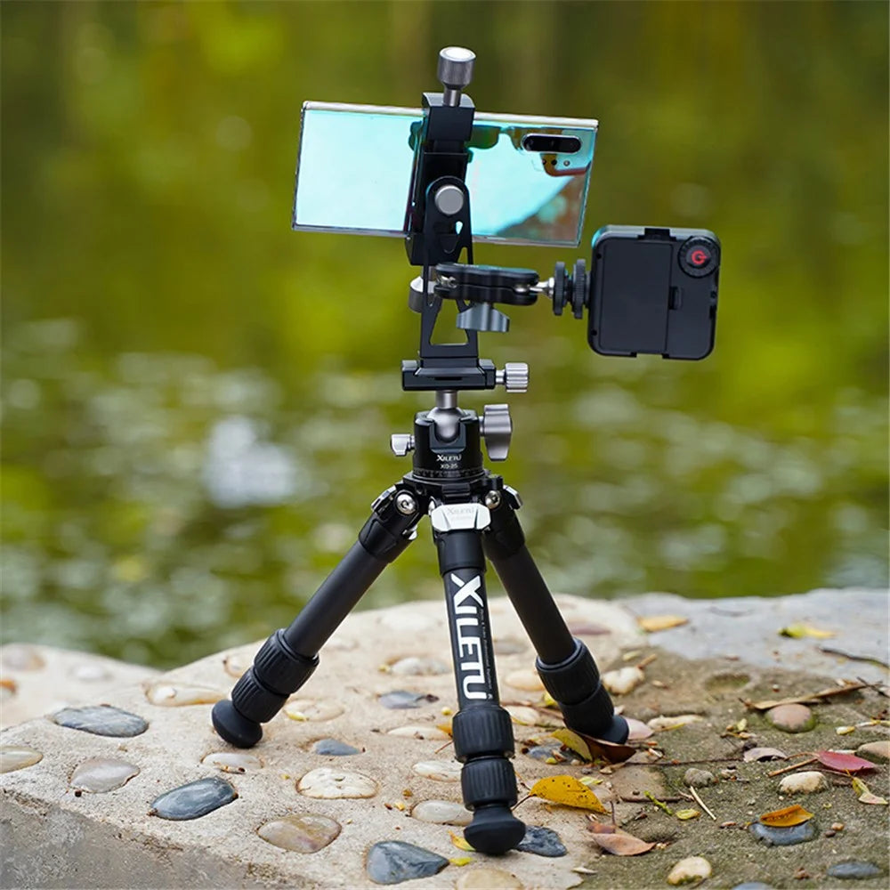 XILETU XLS223C+XG25 Portable Retractable Tripod Holder Stand for DSLR Mirrorless Camera - 6
