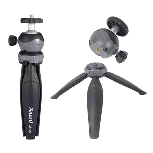 XILETU XS-20 Mini Foldable 360 Degrees Rotation 1/4 inch Screw Connector Tripod Desktop Camera Stand - 1