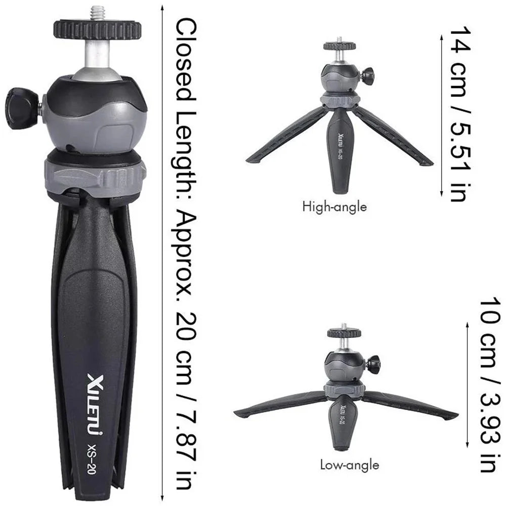 XILETU XS-20 Mini Foldable 360 Degrees Rotation 1/4 inch Screw Connector Tripod Desktop Camera Stand - 2