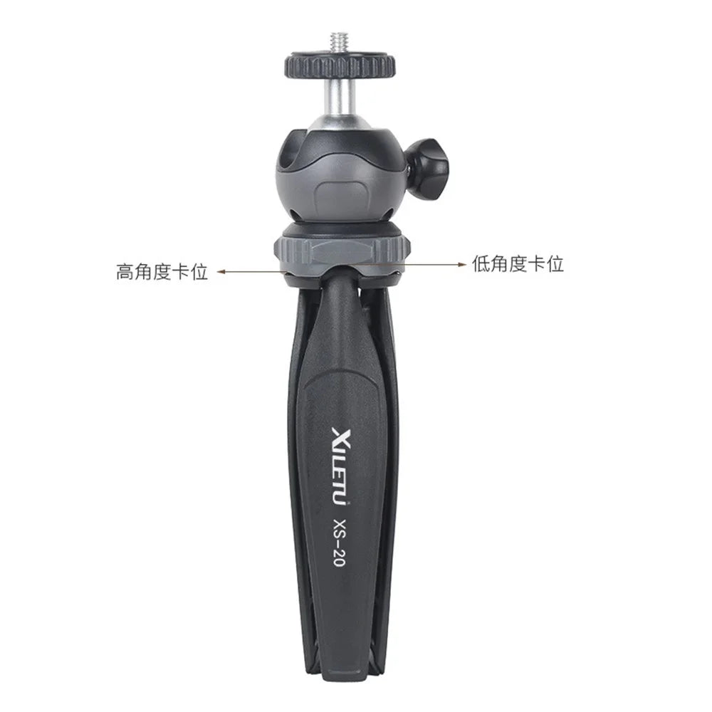 XILETU XS-20 Mini Foldable 360 Degrees Rotation 1/4 inch Screw Connector Tripod Desktop Camera Stand - 4