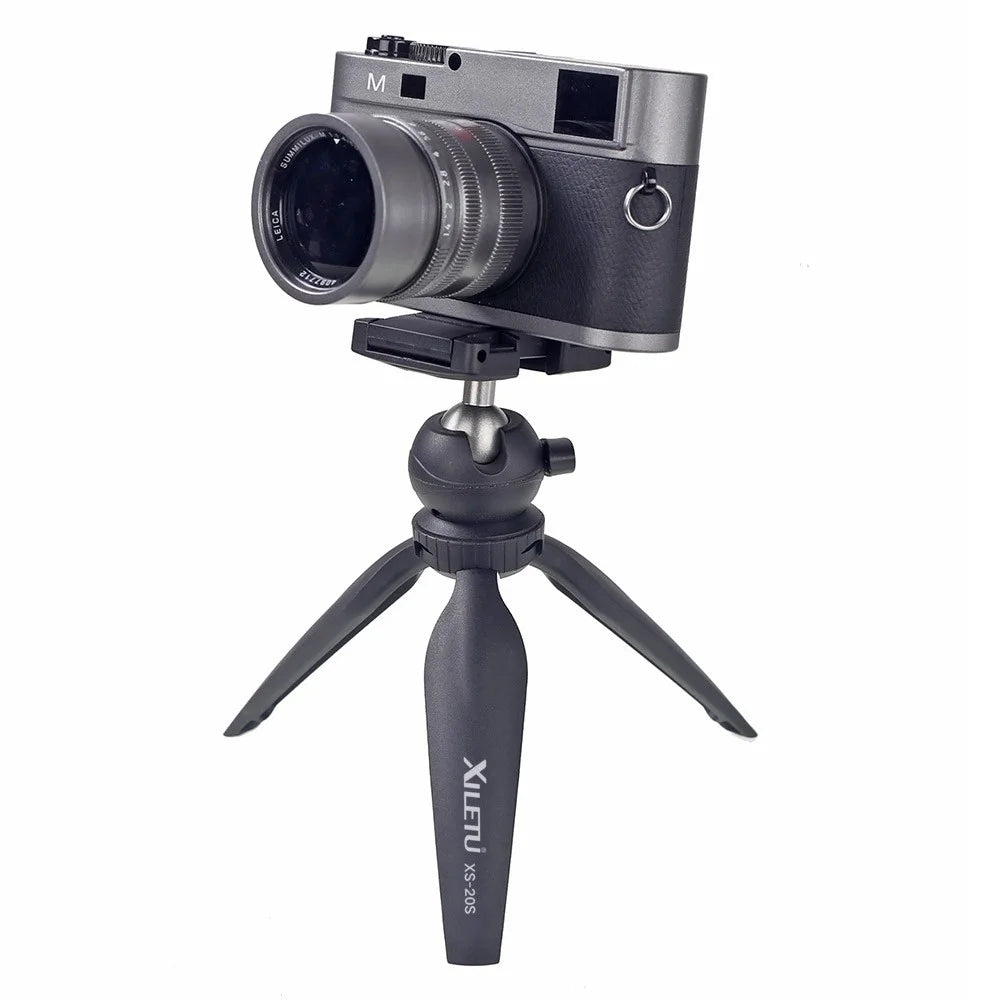 XILETU XS-20S Portable 360 Degrees Rotation Two-Gear Height Tripod 1/4 inch Screw Connector Camera Holder Stand - 2