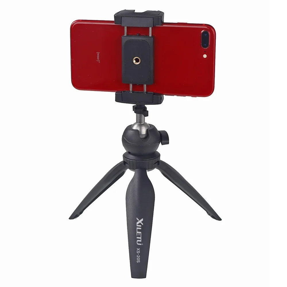 XILETU XS-20S Portable 360 Degrees Rotation Two-Gear Height Tripod 1/4 inch Screw Connector Camera Holder Stand - 3