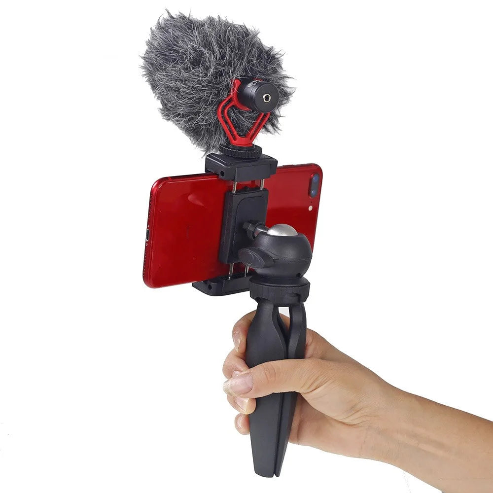 XILETU XS-20S Portable 360 Degrees Rotation Two-Gear Height Tripod 1/4 inch Screw Connector Camera Holder Stand - 4