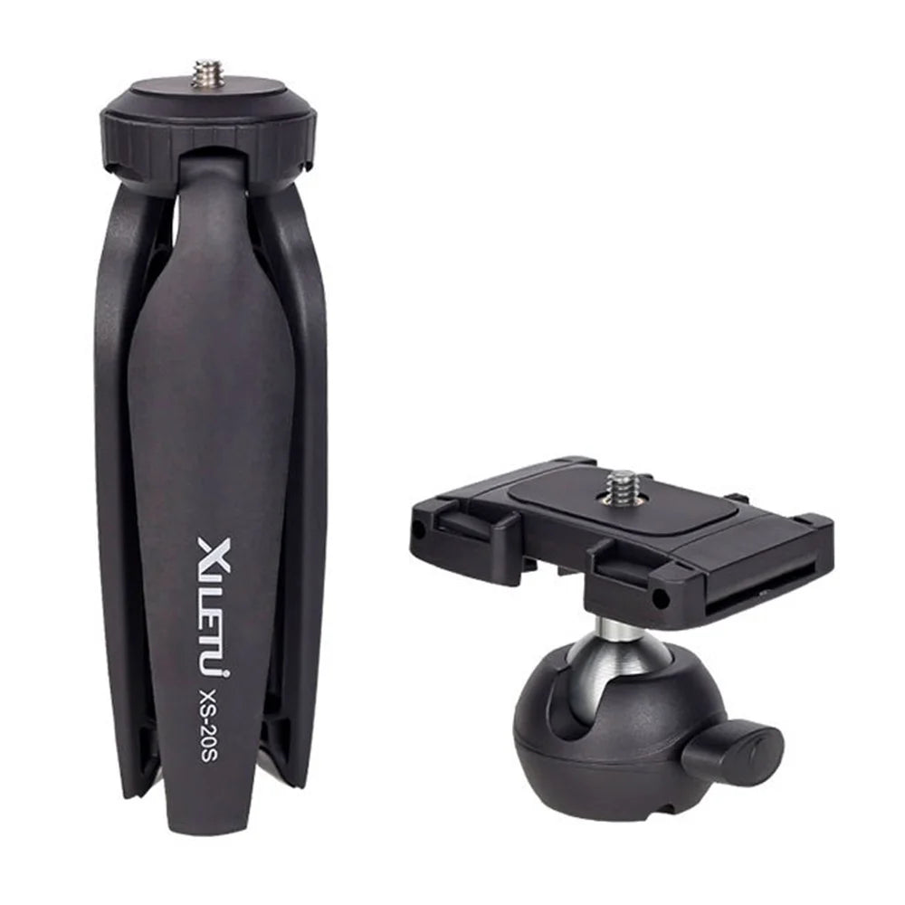 XILETU XS-20S Portable 360 Degrees Rotation Two-Gear Height Tripod 1/4 inch Screw Connector Camera Holder Stand - 7